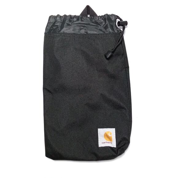 Carhartt Drawstring Utility Stash Pouch Black Travel Hunting Fishing Ships - Picture 1 of 2